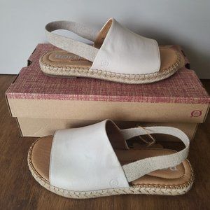 New in Box Born San Isabel White Espadrilles Size 8